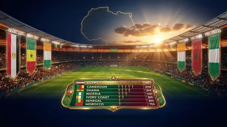 classement coupe d'afrique des nations de football : graphique des meilleures équipes